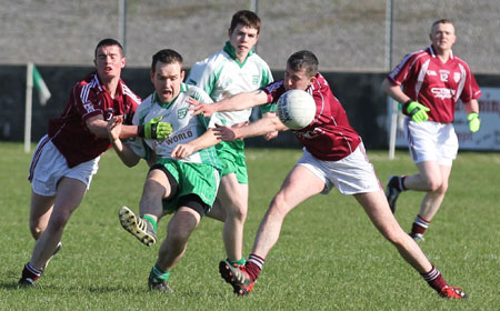 Action from the division three senior reserve football league match against Termon.