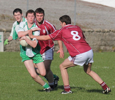 Action from the division three senior reserve football league match against Termon.