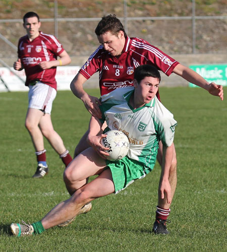 Action from the division three senior reserve football league match against Termon.