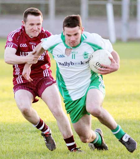 Action from the division three senior football league match against Termon.