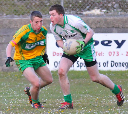 Action from the under 18 league game against Ardara.