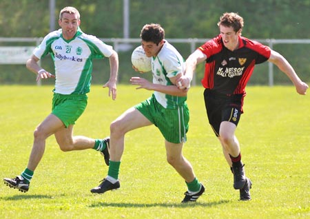 Action from the division three senior football league match against Red Hugh's.