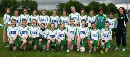 Action from the ladies under 14 match between Aodh Ruadh and Malin.