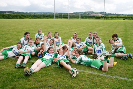 Action from the ladies under 14 match between Aodh Ruadh and Malin.