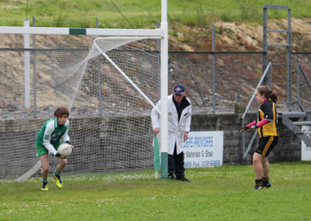 Action from the ladies under 14 match between Aodh Ruadh and Bundoran.
