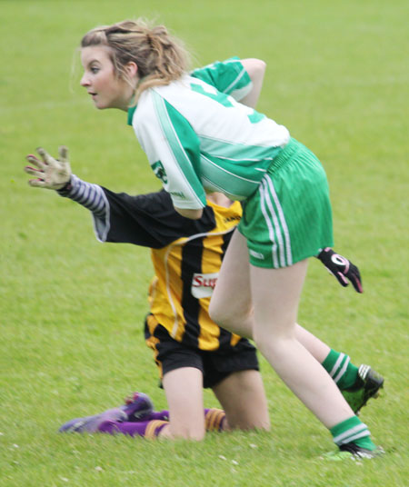 Action from the ladies under 14 match between Aodh Ruadh and Bundoran.