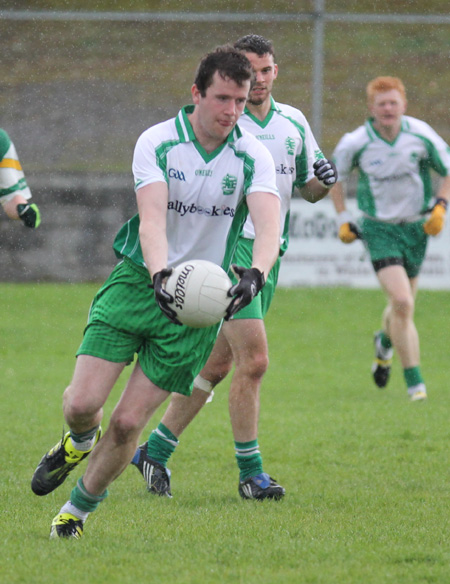 Action from the division three senior football league match against Buncrana.