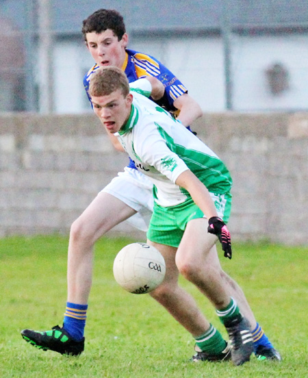Action from the under 16 championship game between Aodh Ruadh and Kilcar.