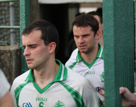 Action from the intermediate football championship match against Naomh Bríd.