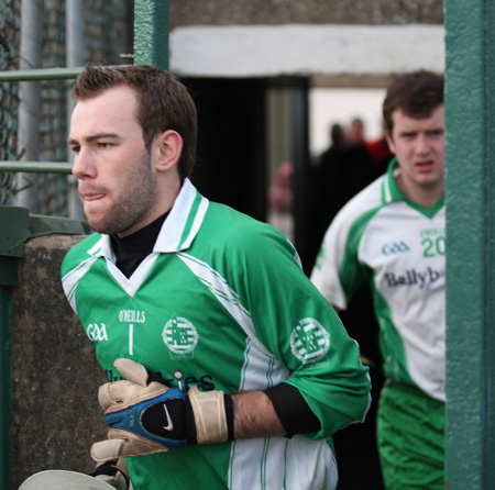 Action from the intermediate football championship match against Naomh Bríd.