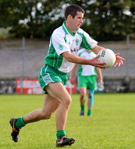 Action from the intermediate football championship match against Naomh Bríd.