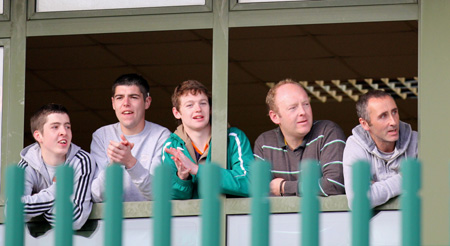 Action from the intermediate football championship match against Naomh Bríd.