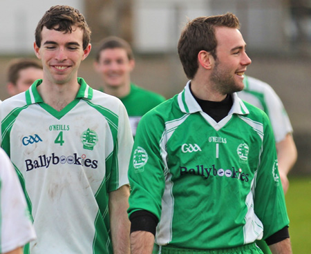 Action from the intermediate football championship match against Naomh Bríd.