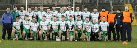 Action from the intermediate reserve football championship game against Naomh Columba.