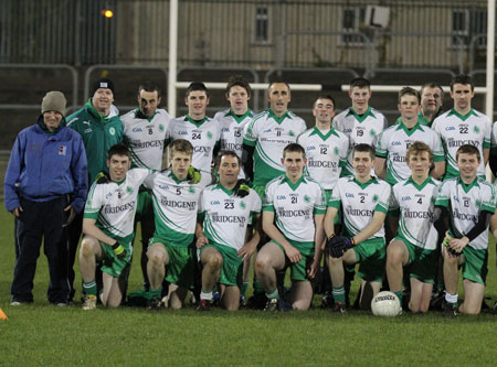 Action from the intermediate reserve football championship game against Naomh Columba.