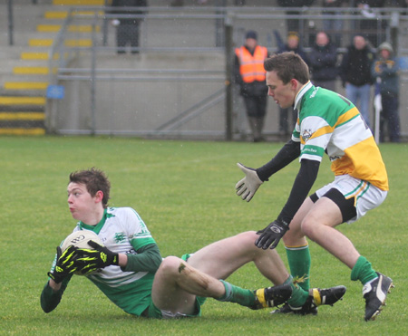 Action from the intermediate reserve football championship final against Buncrana.