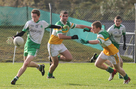 Action from the intermediate reserve football championship final against Buncrana.