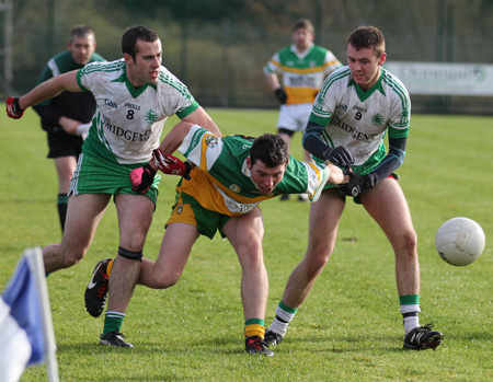 Action from the intermediate reserve football championship final against Buncrana.