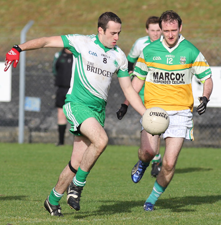 Action from the intermediate reserve football championship final against Buncrana.