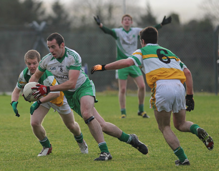 Action from the intermediate reserve football championship final against Buncrana.