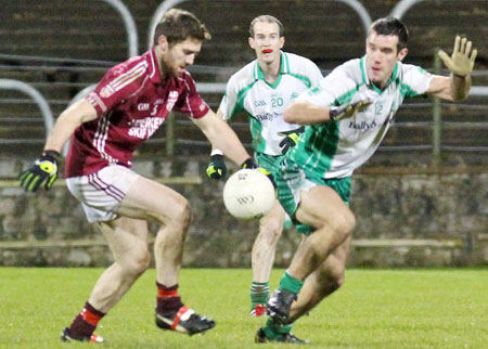 Action from the intermediate football championship final against Termon.