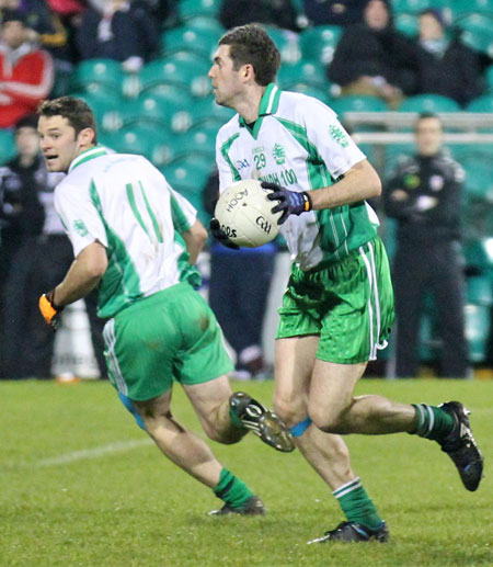 Action from the intermediate football championship final against Termon.