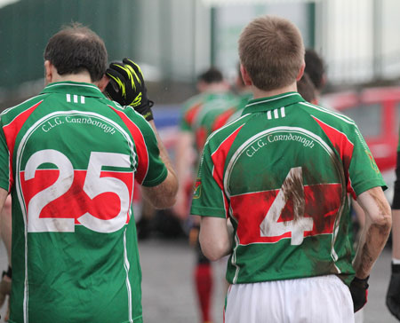 Action from the division three senior reserve football league match against Muff.