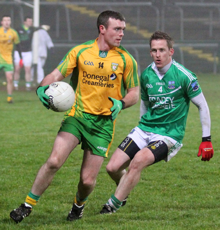 Action from the national football league match against Armagh.