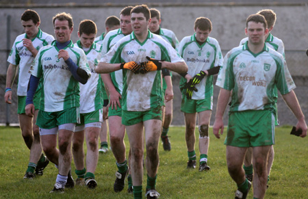 Action from the challenge match between Aodh Ruadh and Derrygonnelly Harps.