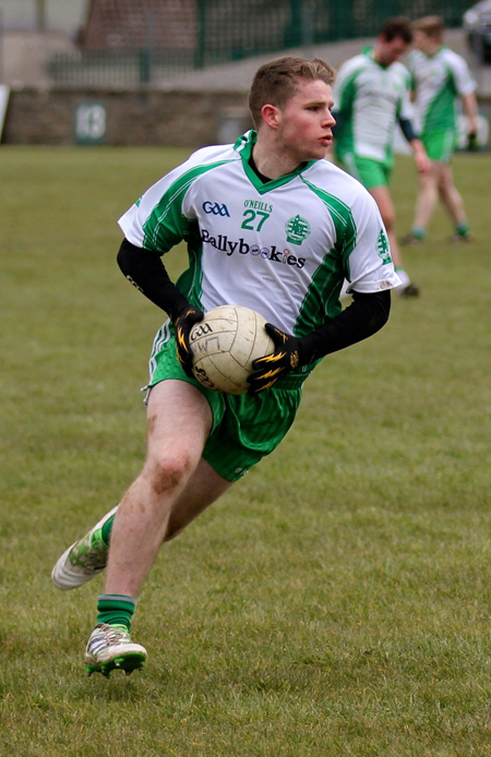 Action from the challenge match between Aodh Ruadh and Urney.