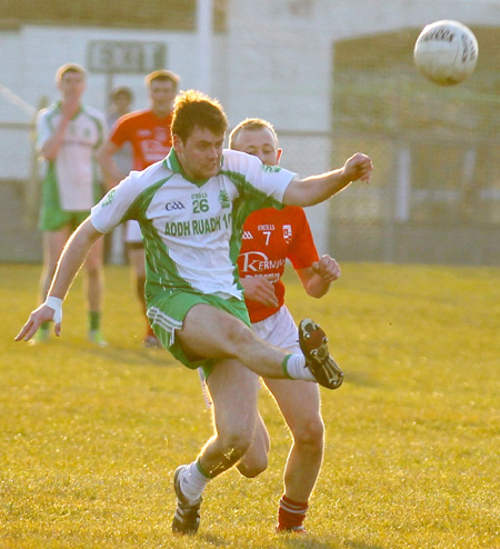 Action from the  division 3 senior game against Naomh Colmcille.
