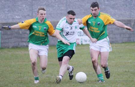 Action from the division three senior football league match against Naomh Columba.