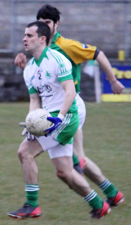 Action from the division three senior football league match against Naomh Columba.