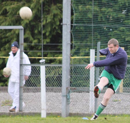 Action from the division three senior football league match against Red Hugh's.