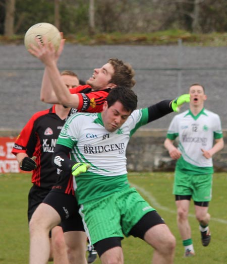 Action from the division three senior football league match against Red Hugh's.