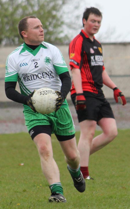 Action from the division three senior football league match against Red Hugh's.