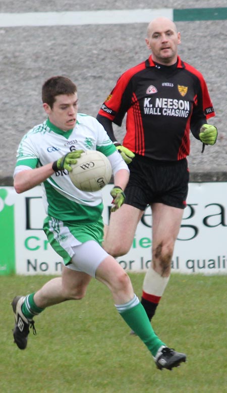 Action from the division three senior football league match against Red Hugh's.