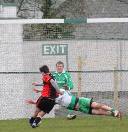 Action from the division three senior football league match against Red Hugh's.