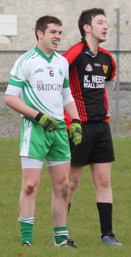 Action from the division three senior football league match against Red Hugh's.