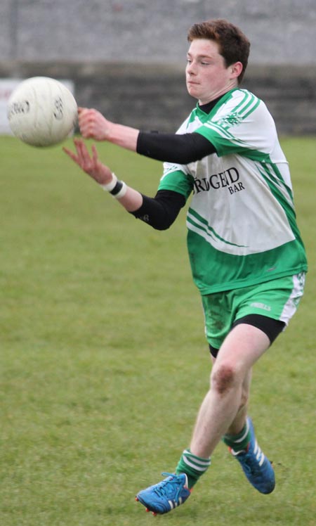 Action from the division three senior football league match against Red Hugh's.