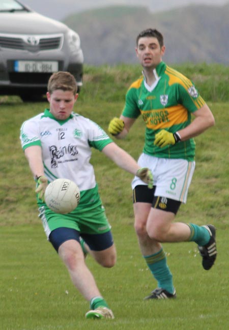 Action from the division three senior football league match against Downings.