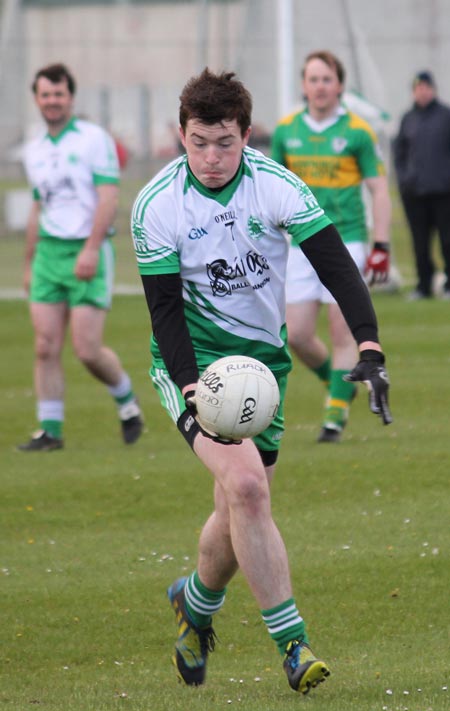 Action from the division three senior football league match against Downings.