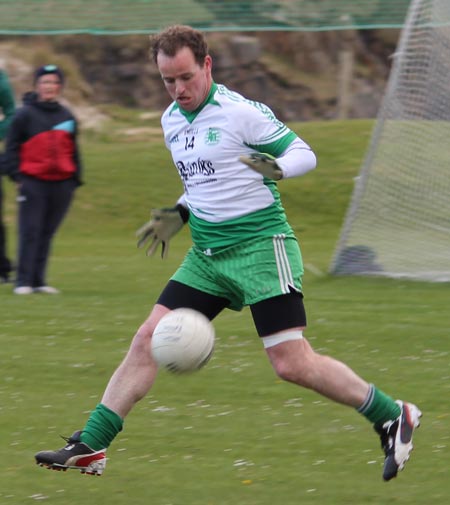 Action from the division three senior football league match against Downings.