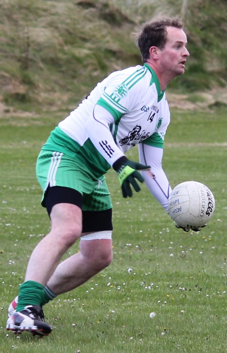 Action from the division three senior football league match against Downings.