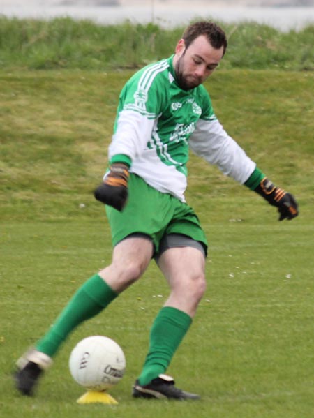 Action from the division three senior football league match against Downings.