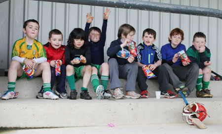 Action from the under 10 hurling blitz in Donegal town.