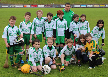 Action from the under 10 hurling blitz in Donegal town.