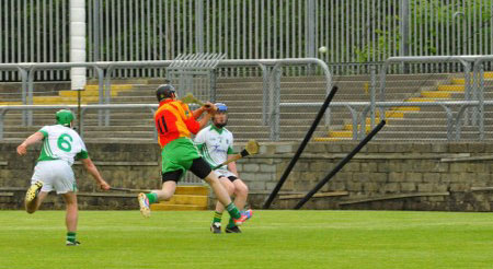 Action from the senior hurling league game against MacCumhaill's.