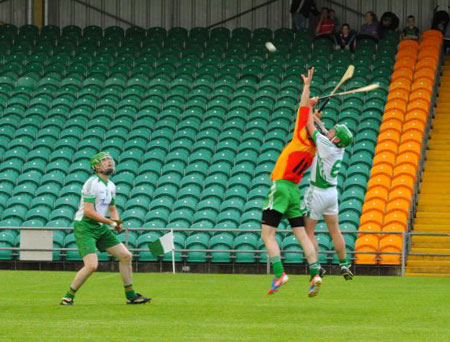 Action from the senior hurling league game against MacCumhaill's.