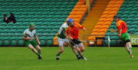 Action from the senior hurling league game against MacCumhaill's.